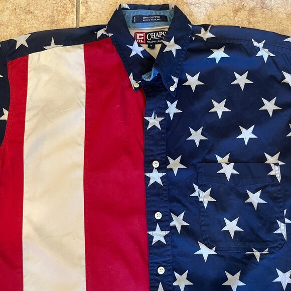 Ralph Lauren "Chaps" Patriotic Shirt - Excellent Used Condition, Size:  Small - Picture 5 of 11